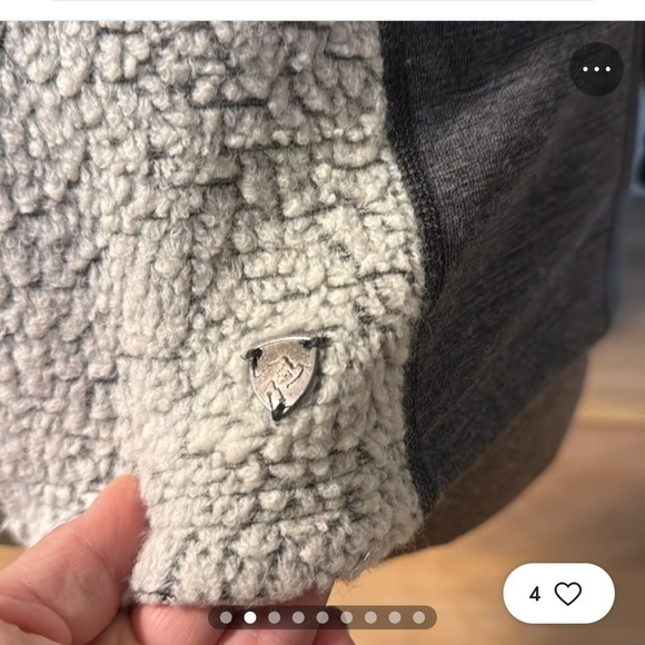 KUHL KOZET LONG Women's Fleece Jacket Wool Full Zip Offset Zipper Sz M Pockets - Picture 8 of 8